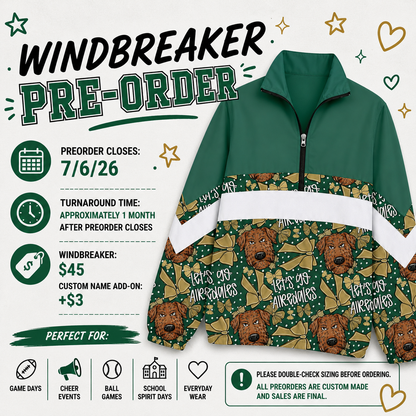PREORDER Airedales Bows Windbreaker