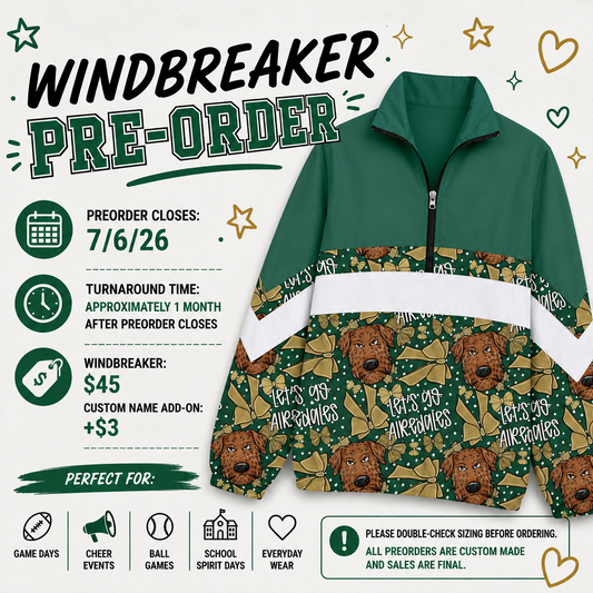 PREORDER Airedales Bows Windbreaker