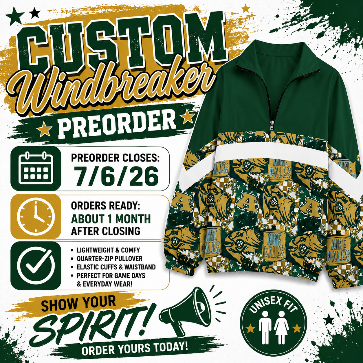 PREORDER Airedale Collage Windbreaker