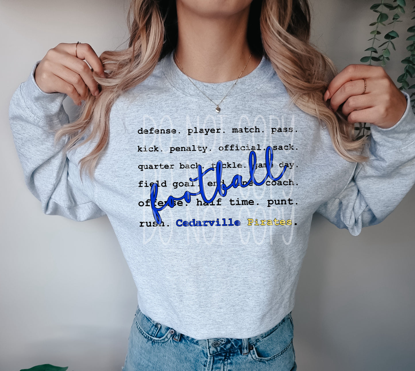 Pirates Football Words Tee