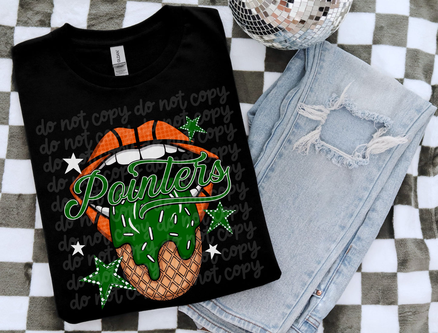 Pointer Basketball Drip Lips Tee