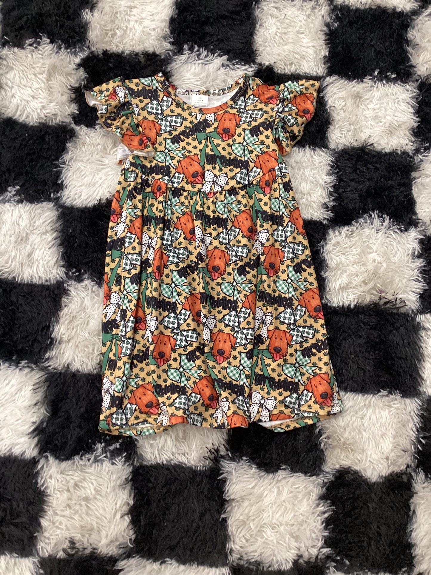 RTS Airedale Bow Dress