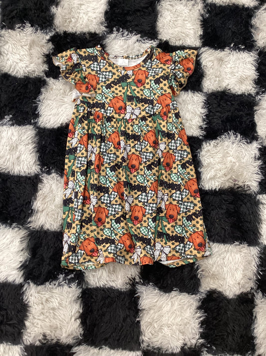 RTS Airedale Bow Dress