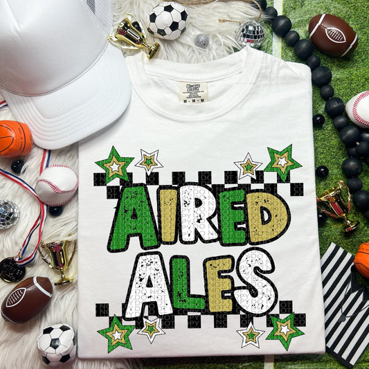 Airedales Stars And Checkered Tee