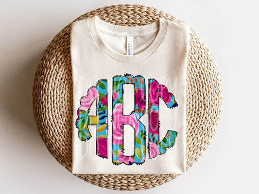 Floral Monogram Tee