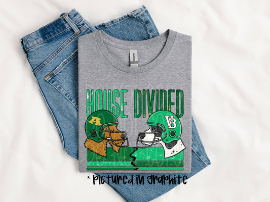 House Divided Helmets Airedales Pointers Tee