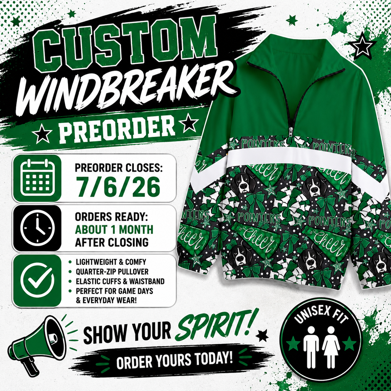 PREORDER Pointer Cheer Windbreaker