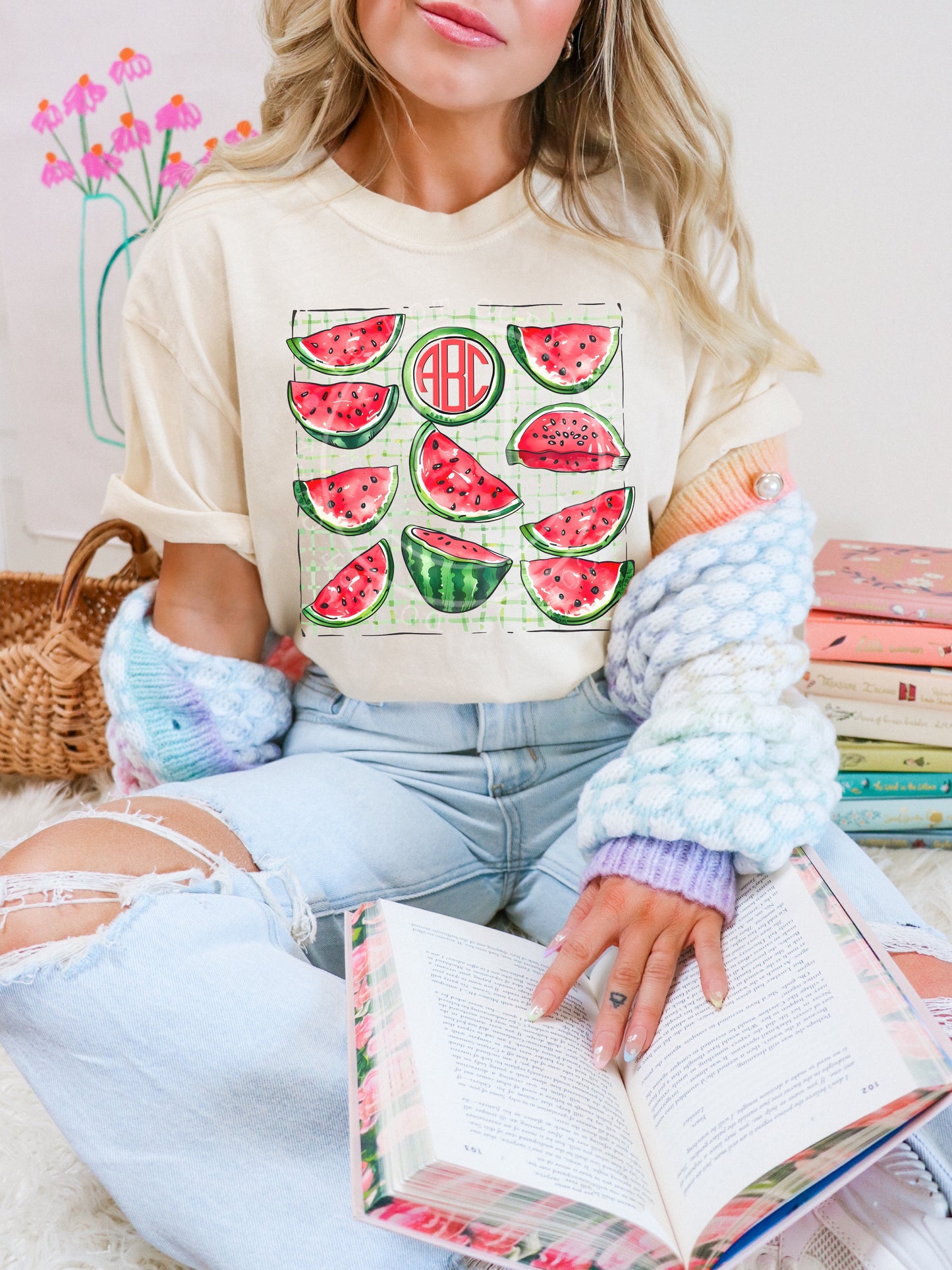 Watermelon Monogram Tee