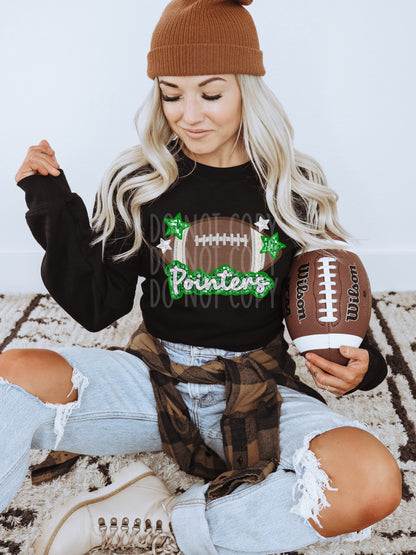 Faux Sequins(NOT REAL SEQUINS) Pointers Football w Stars Tee