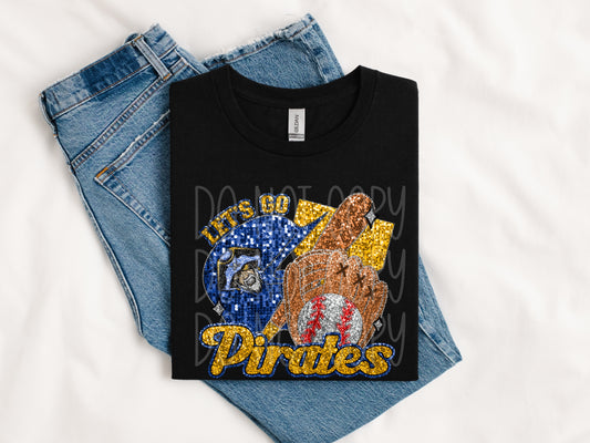 Pirates Baseball Faux Sequins (NOT REAL SEQUINS) Tee