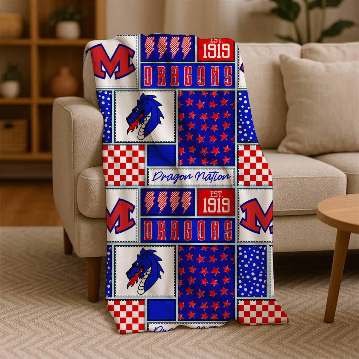 Pre-Order Faux Dragons Quilt Blanket