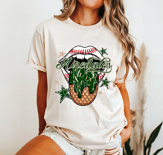 Airedales Baseball Drip Tee