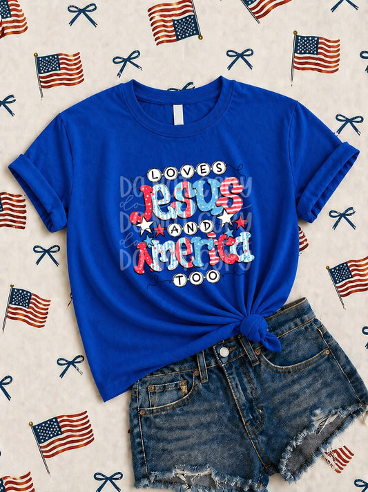 TOTW: She Loves Jesus and America Too Friendship Bracelet Tee
