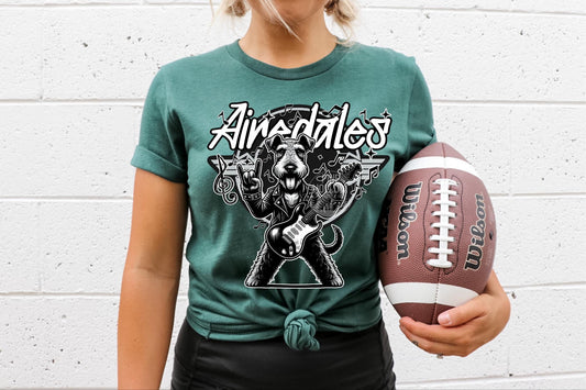 Airedales Rocker Mascot Tee