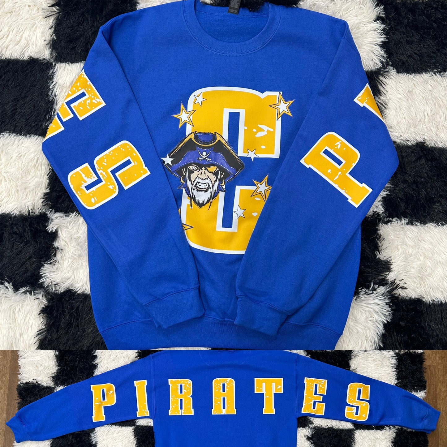 Cedarville Pirates Front and Back Sweatshirt