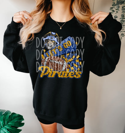 Faux Sequins (NOT REAL SEQUINS) Pirates Football Tee