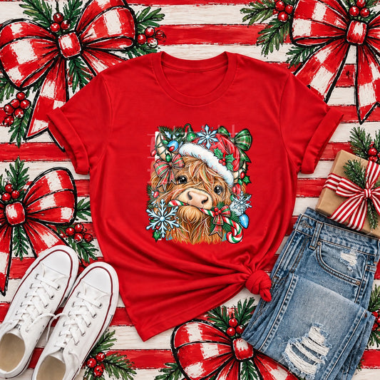 TOTW: Christmas Highland Cow Tee