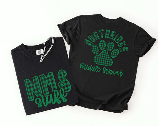 NMS Staff Paw Print Tee