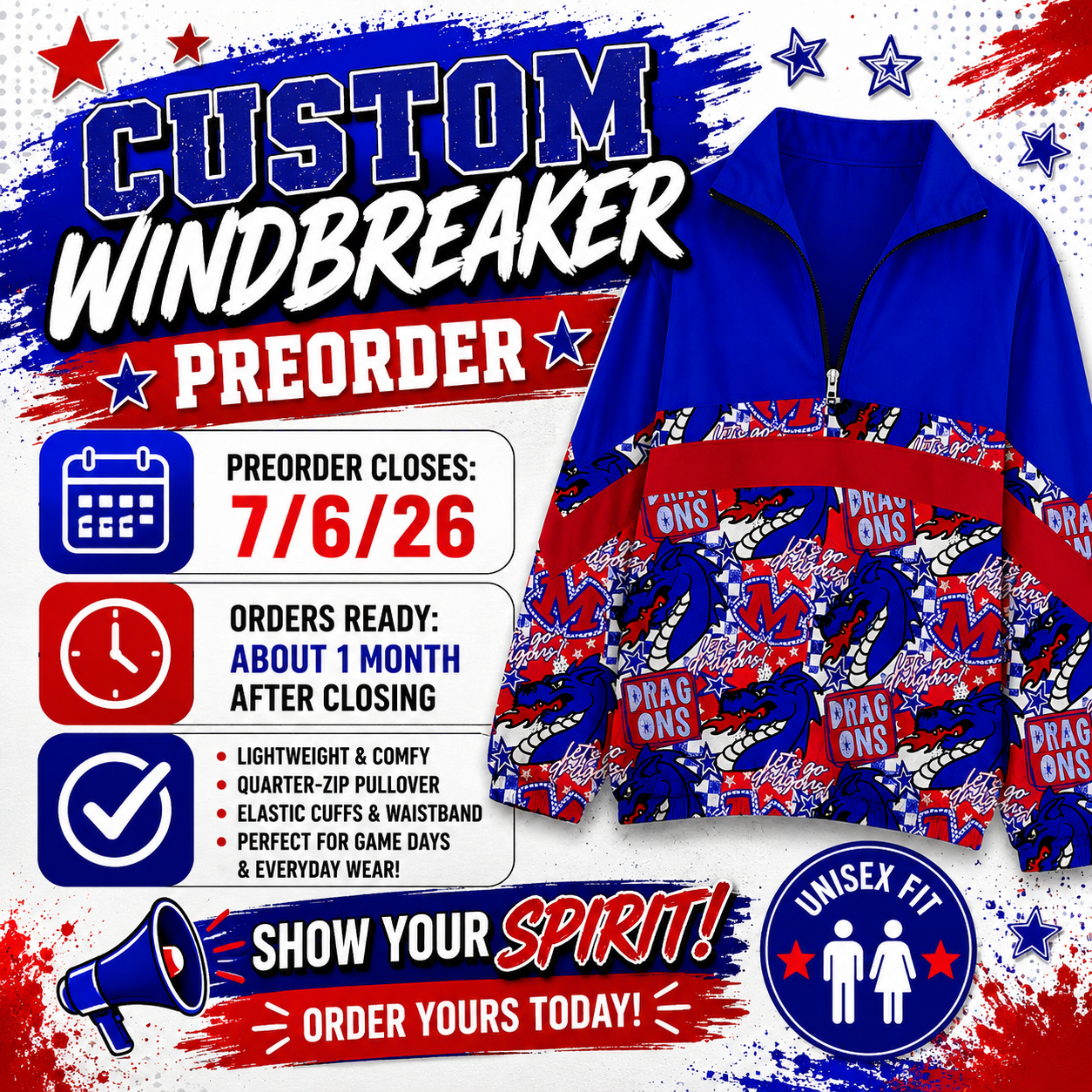 PREORDER Dragon Collage Windbreaker