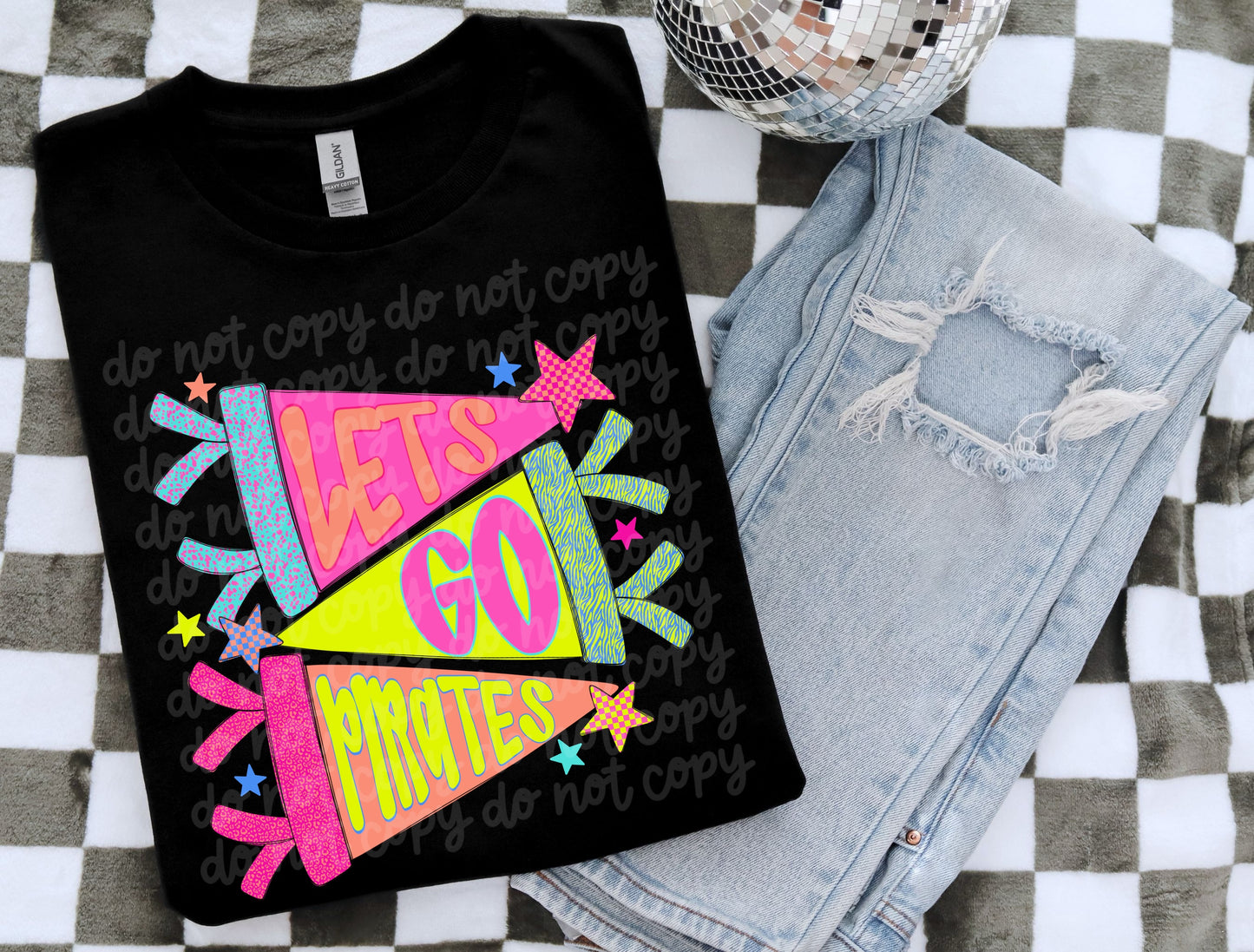 Lets Go Pirates Neon Tee