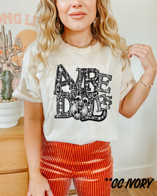 Airedales Faux Rhinestone Tee