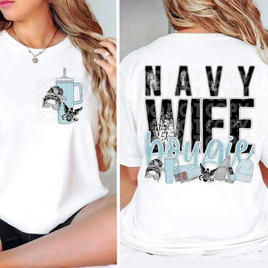 Navy Wife Bougie Tee