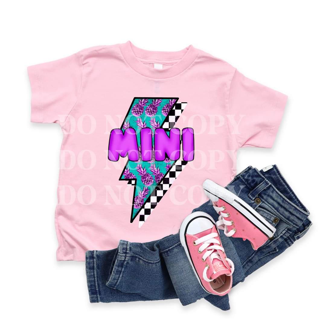 Mini Checkered Lightning Tee