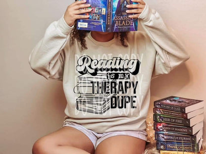 Reading Is My Therapy Dupe Tee