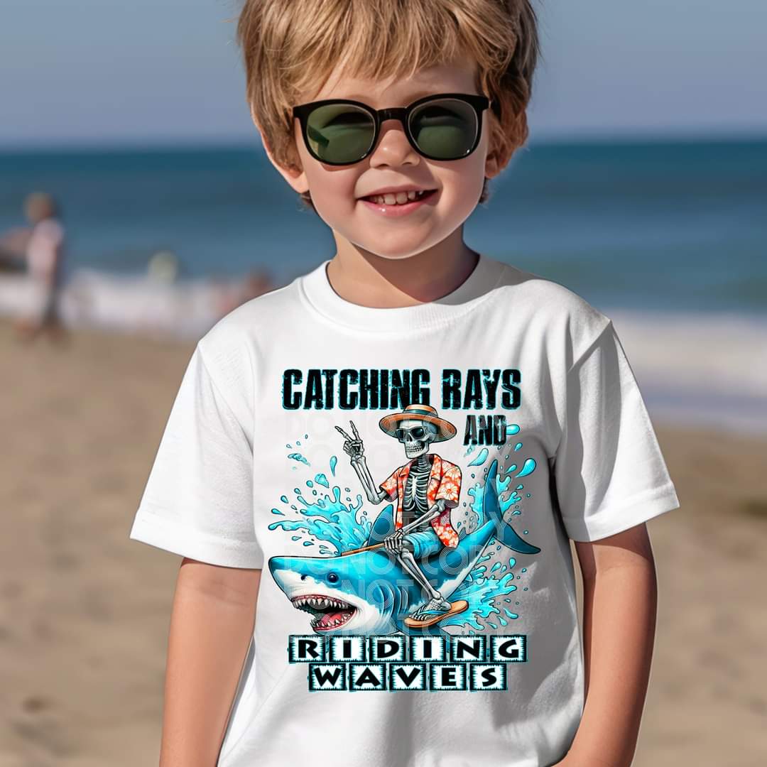 Catching Rays And Riding Waves Tee