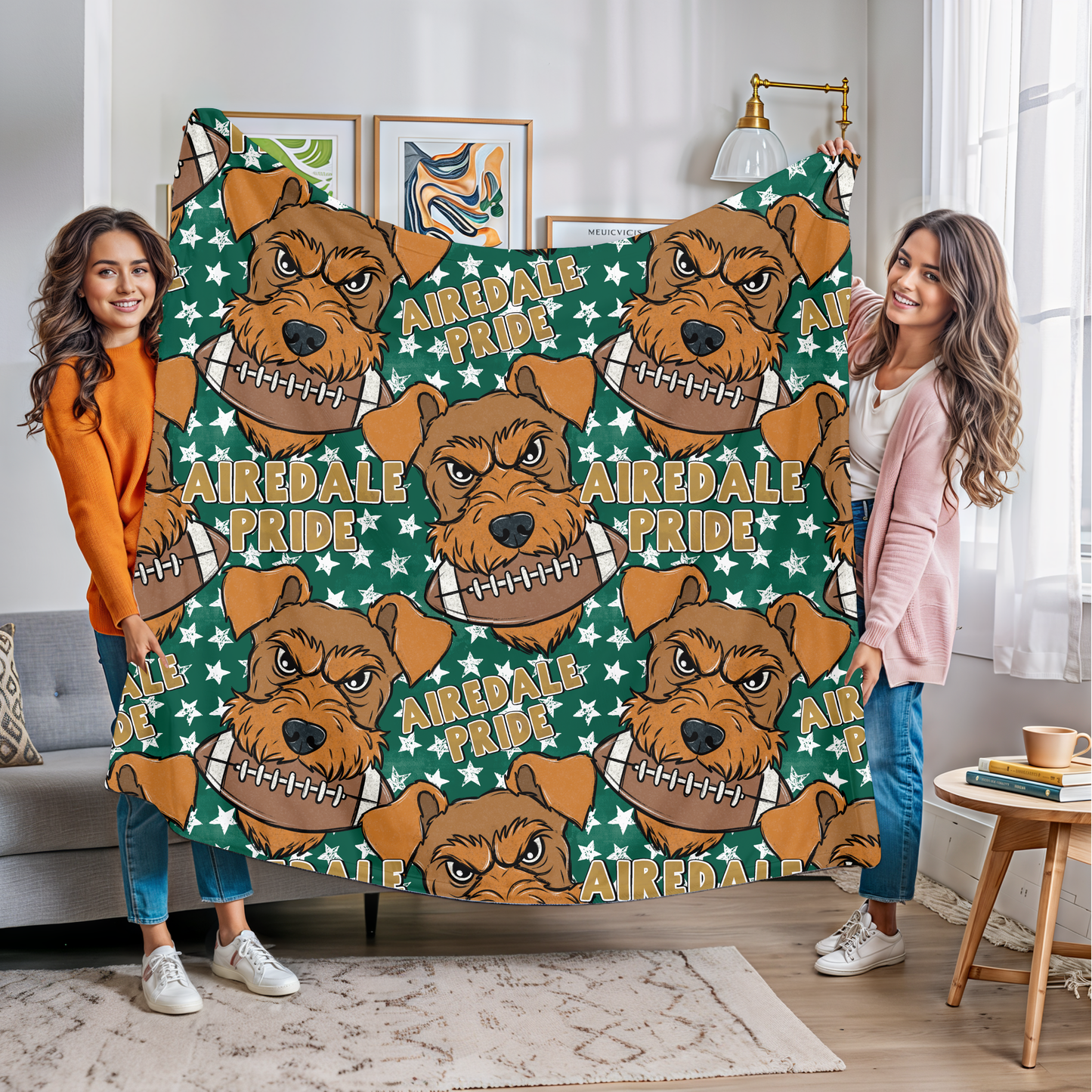RTS Airedale Pride Football Blanket