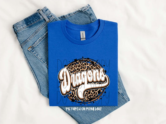 Retro Leopard Dragons