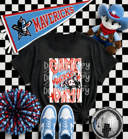 Mavericks Game day football helmet