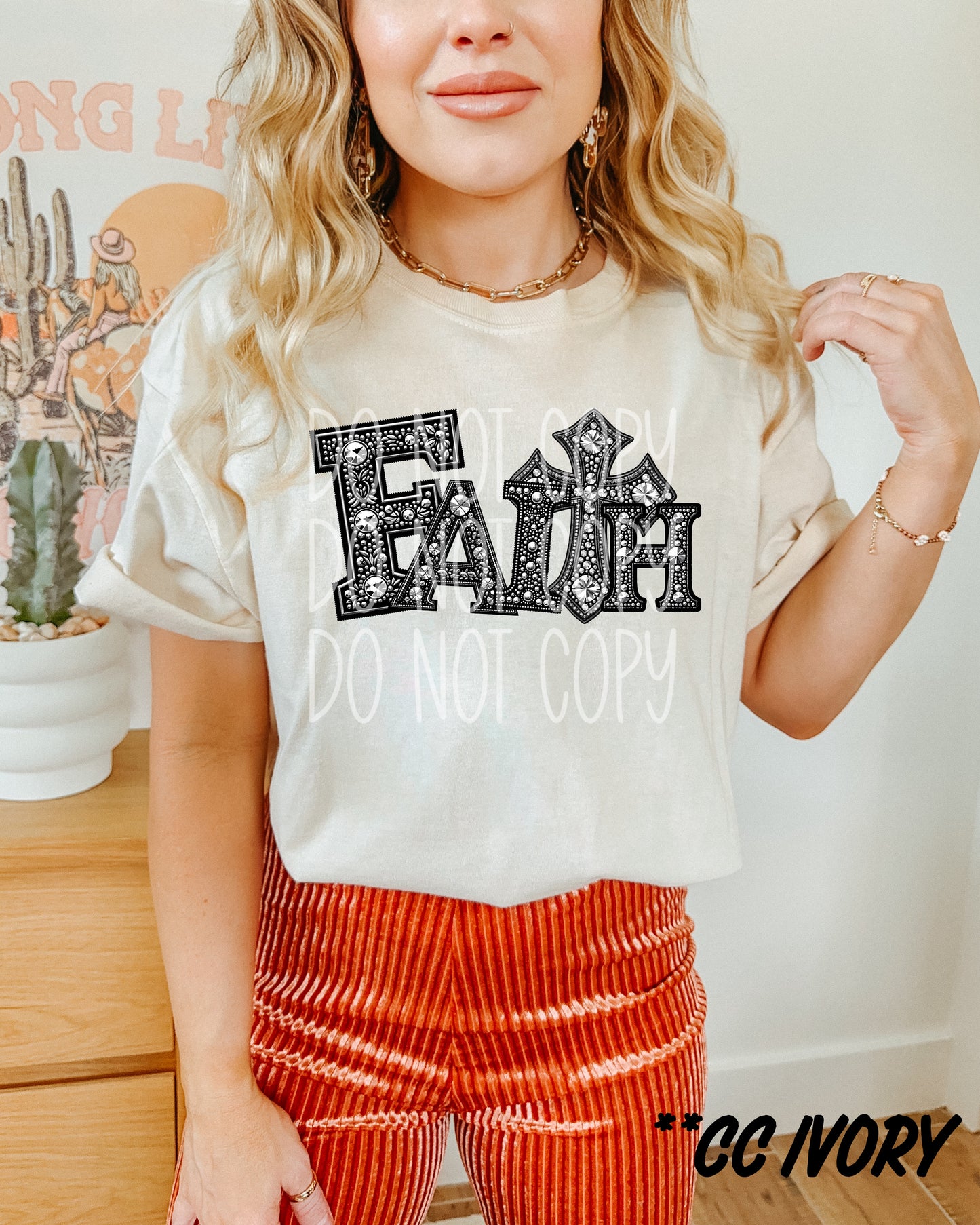 Faith Rhinestones Tee