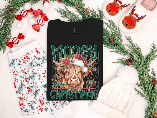 Mooey I Mean Merry Christmas Tee