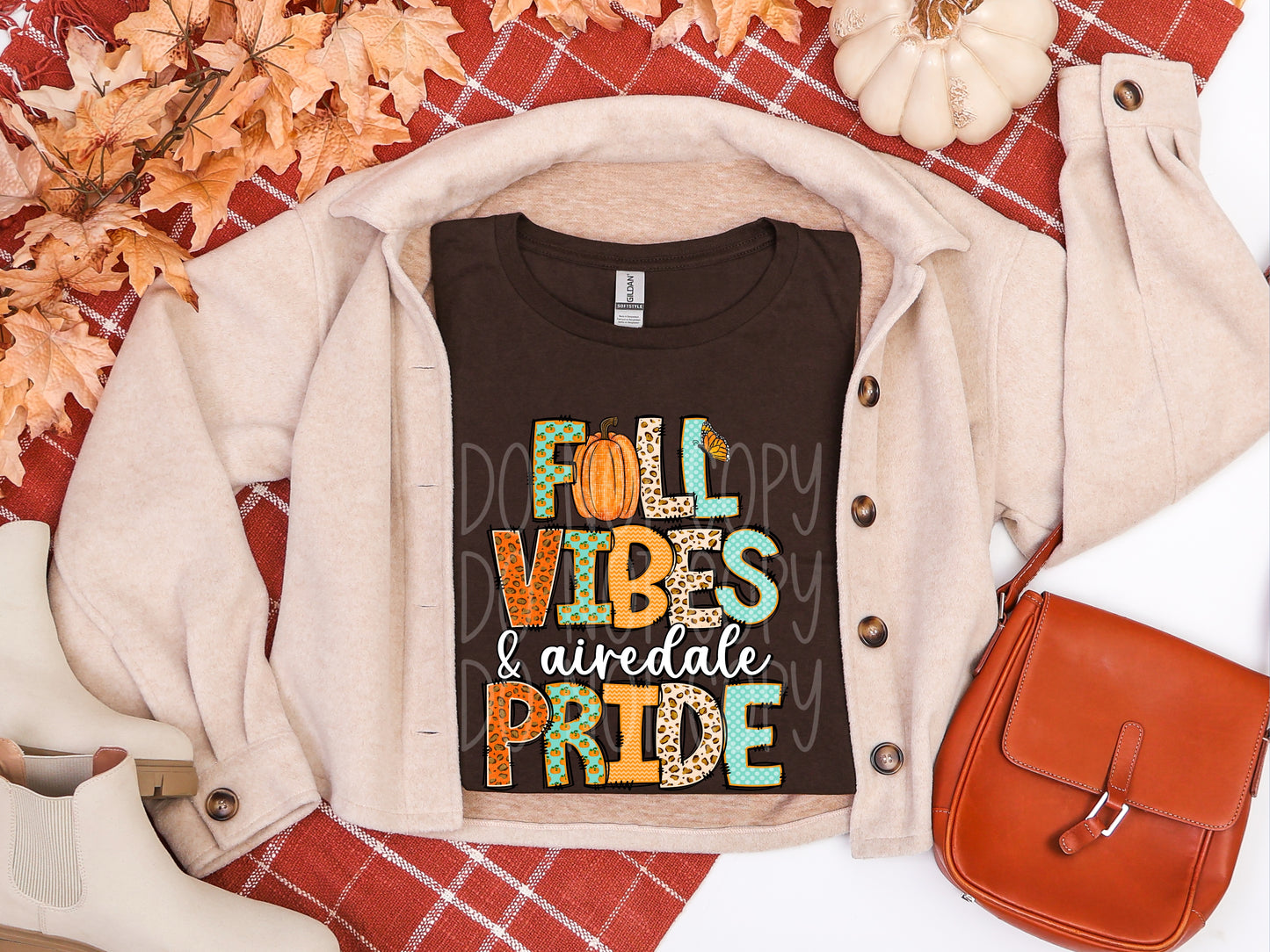 Fall Vibes Airedale Pride Tee