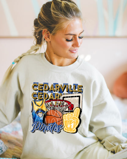 Cedarville Pirates Basketball Tee