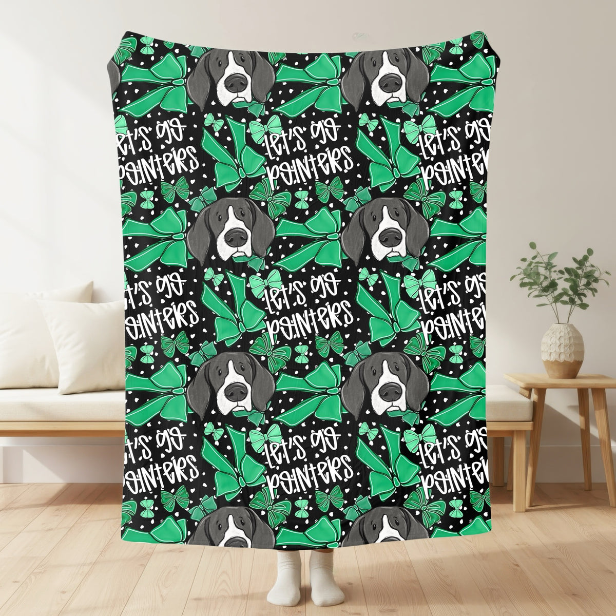 Van Buren Pointers – Bows Blanket mockup