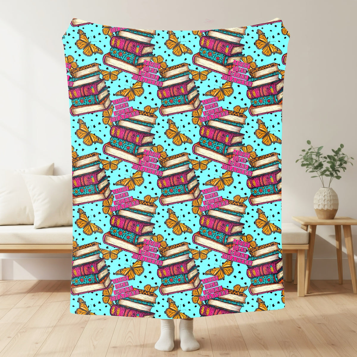 Just One More Chapter Blanket mockup