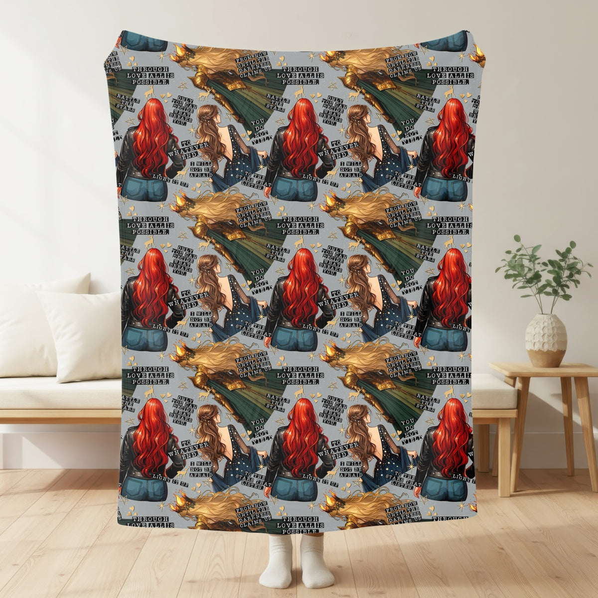 Fourth Wing – Fantasy Quotes Blanket mockup