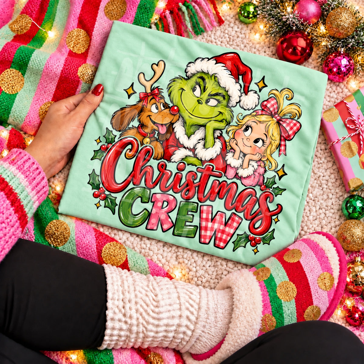 Christmas Crew Christmas apparel mockup