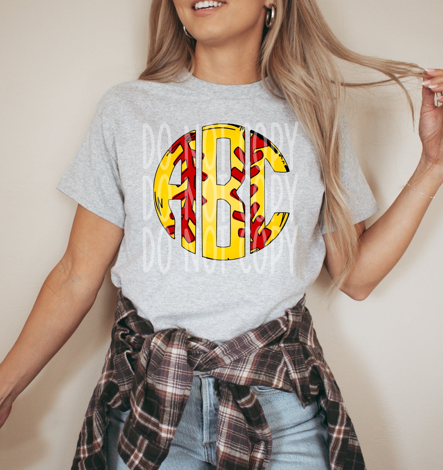 Softball Monogram Tee