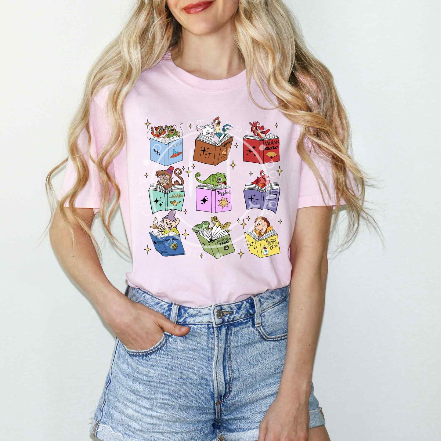Characters With Books Tee