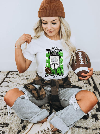 Small Town Vibes And Bulldog Pride Tee