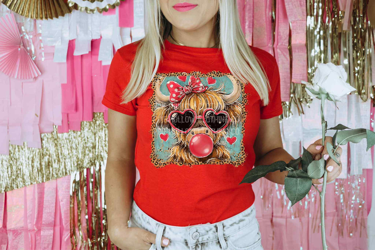 Bubblegum Valentine Heifer Tee