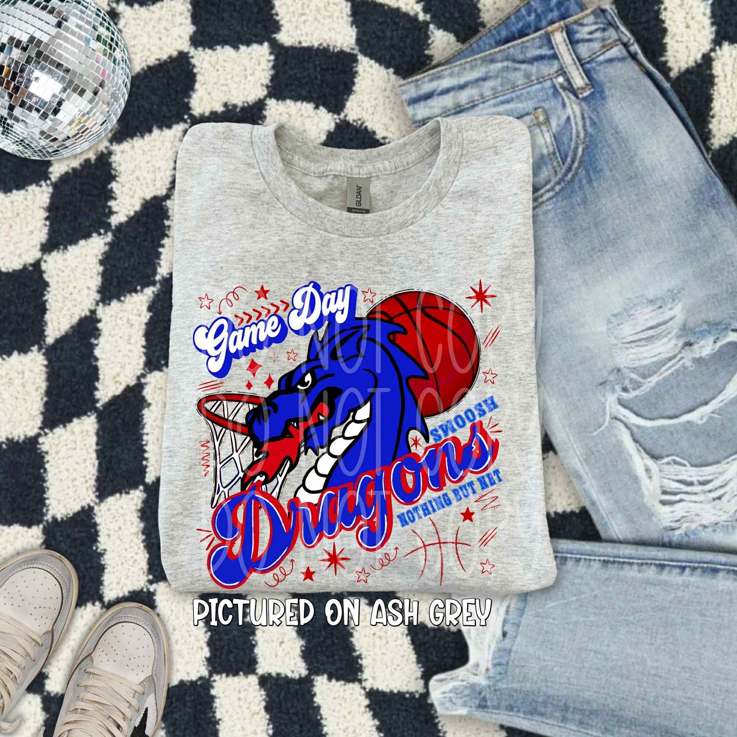 Game Day Nothing But Net Dragons Tee