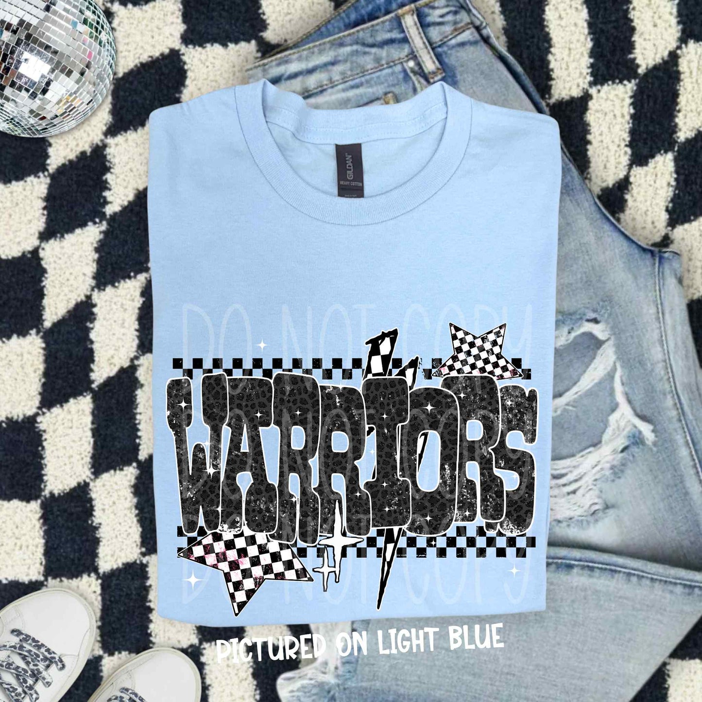 Warriors Checkered Star Tee