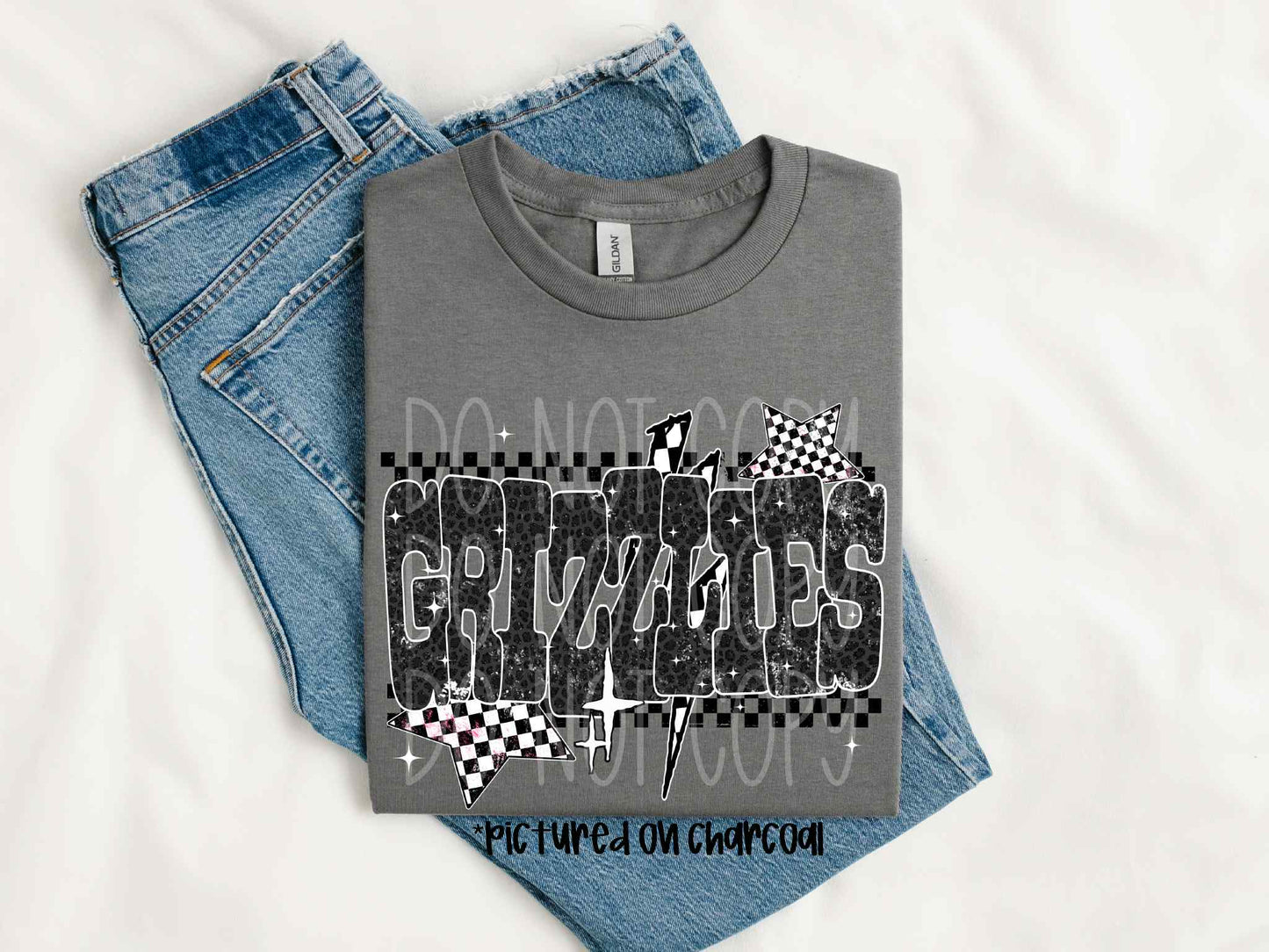 Grizzlies Checkered Star Tee