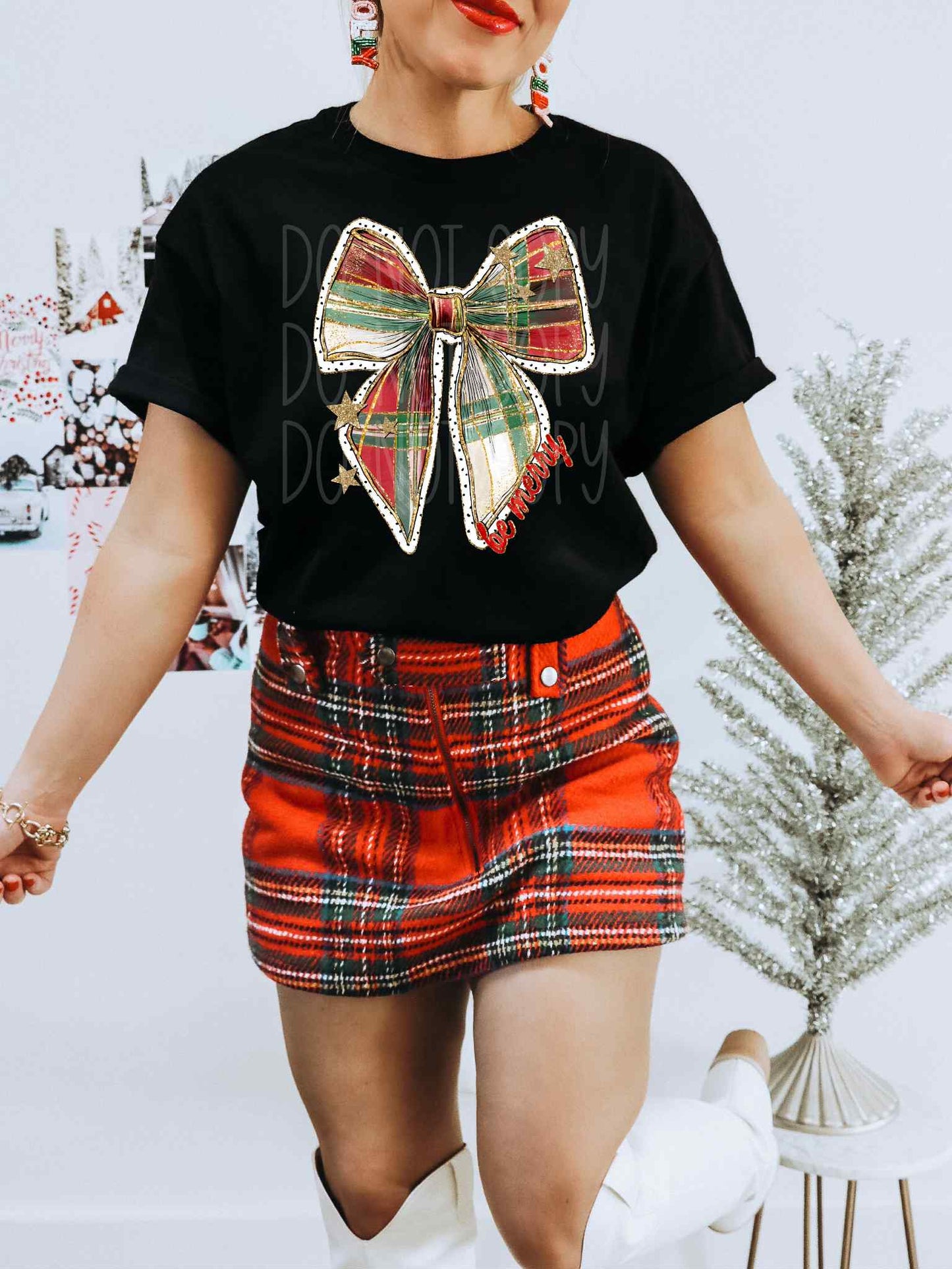 Be Merry Bow Tee