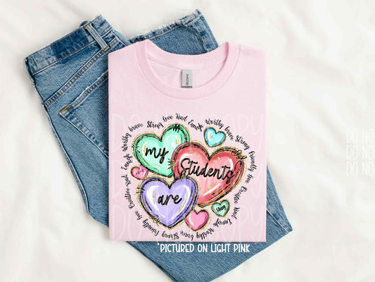 Hearts My Students Are Tee