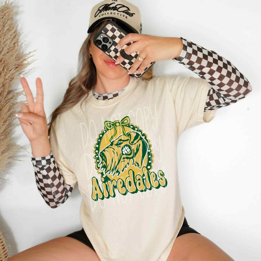 Airedales Coquette Frame & Bow Tee